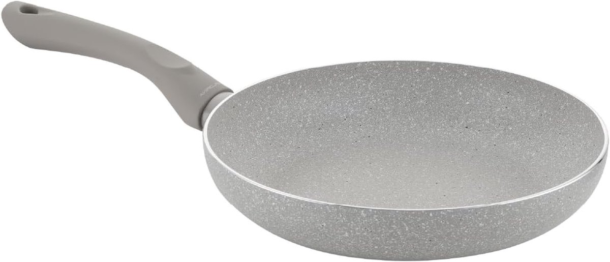Koekenpan - Antiaanbakpan - Gezond Bakken - Geschikt voor Alle Fornuizen - 24 cm - Grijs