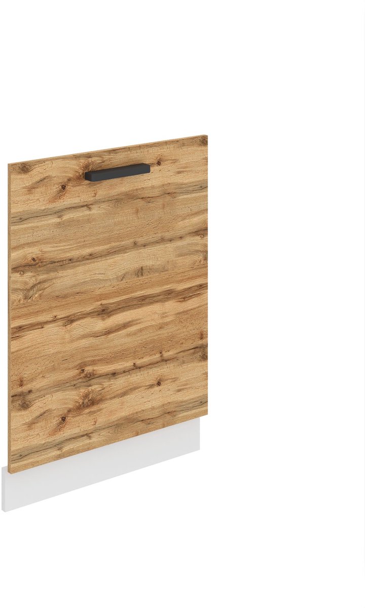 BELINI Voorpaneel Vaatwasser PZ 60 cm met Handgreep en Plint - Wotan Eiken