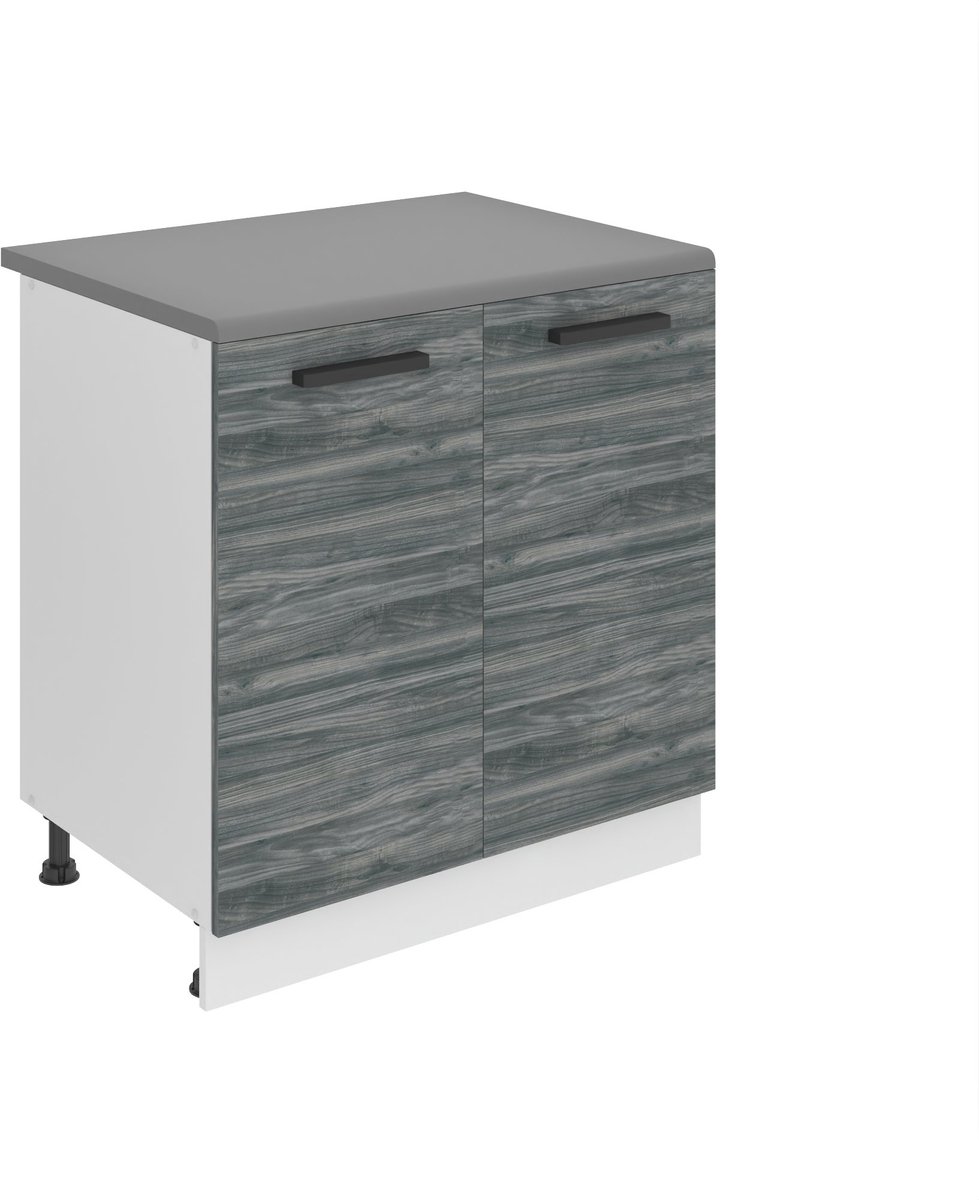 BELINI Keukenonderkast SD 80 cm met 2 Deuren met Werkblad - Glamour Wood