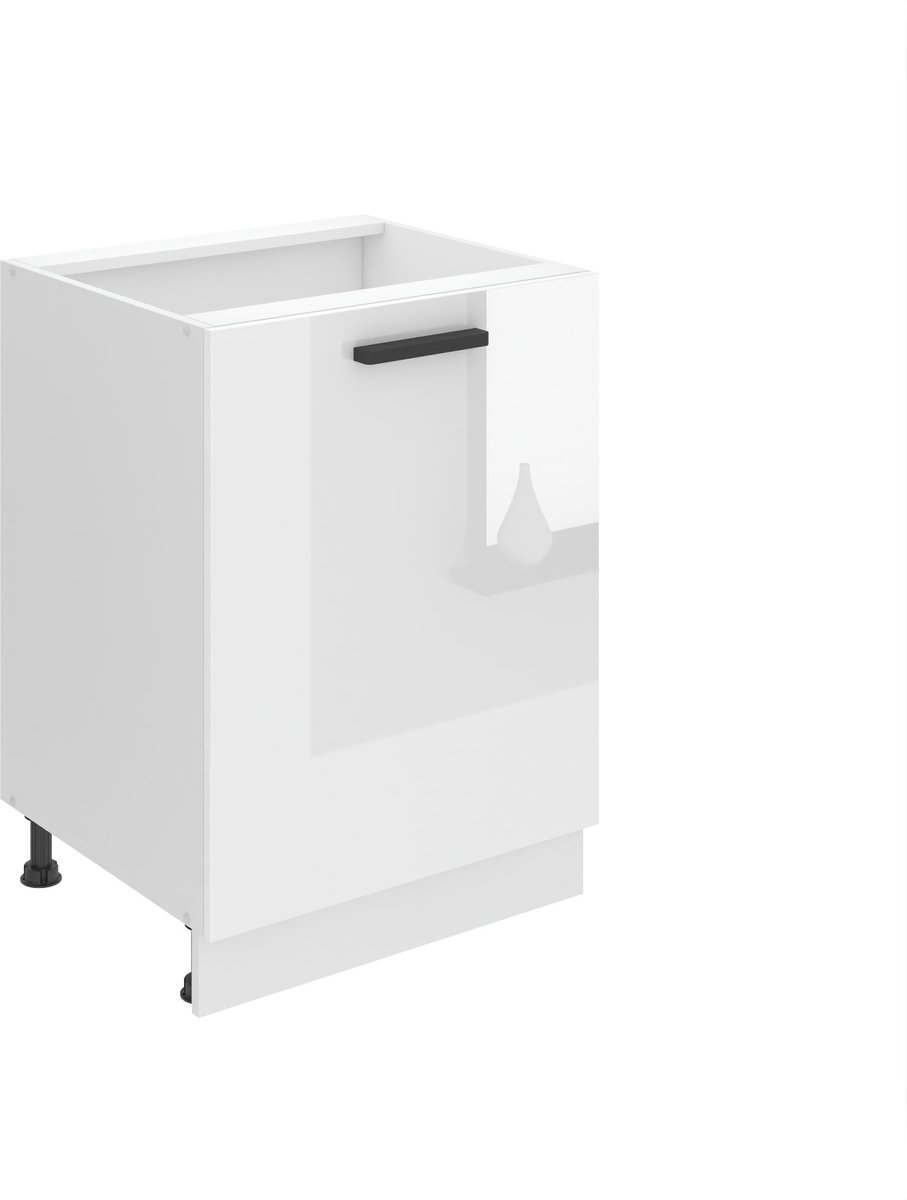 BELINI Keukenonderkast SD 60 cm met 1 Deur - Wit Hoogglans