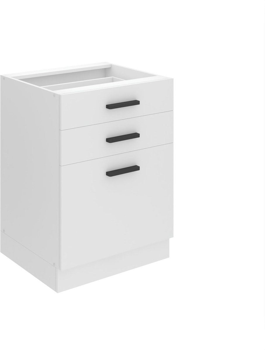 BELINI Keukenonderkast SDSZ 60 cm met Laden - Wit Mat