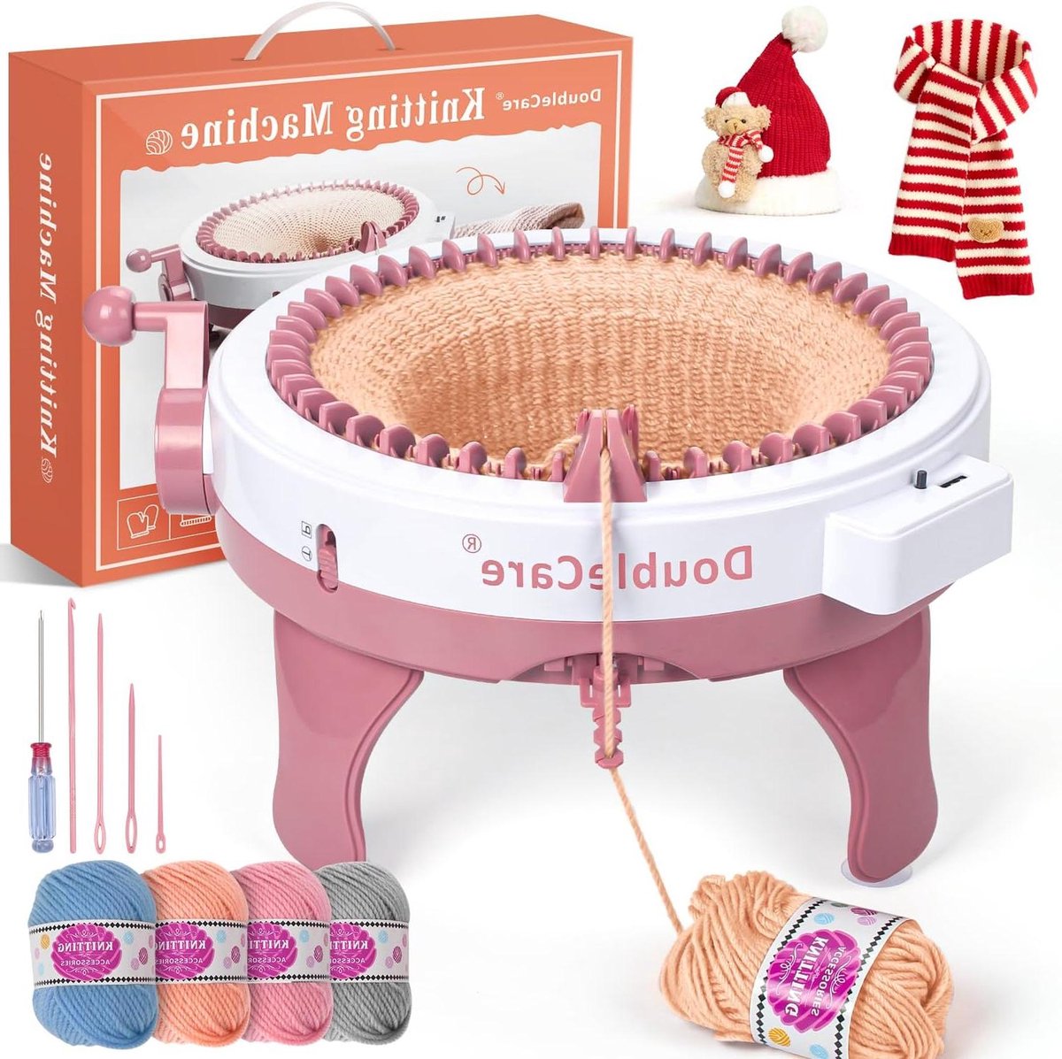 Breimachine 48 naalden - Slim weefgetouw - Zelf kleding maken - Dubbele breimodi - N.v.t. - Roze