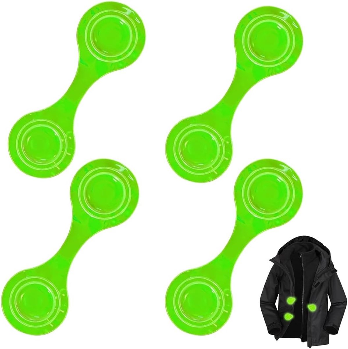 Reflectoren voor Veiligheid - Set van 4 Magnetische Hangers met Clip voor Kinderen, Rugzakken en Honden, Verhoog Nachtzichtbaarheid en Bescherming op de Weg