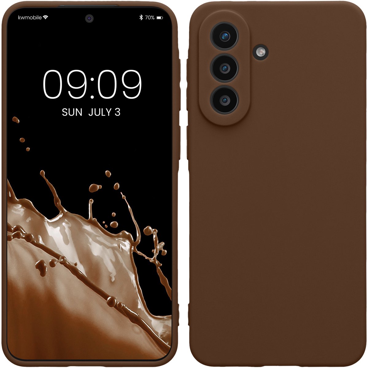 kwmobile telefoonhoesje geschikt voor Samsung Galaxy A57 5G - Hoesje voor smartphone - Precisie camera uitsnede - In chocoladebruin