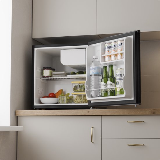 KitchenBrothers Mini Koelkast - 43L - Kleine ijskast - Minibar - Vrijstaand - Frigo - Compact - Zwart van KitchenBrothers — afbeelding 5