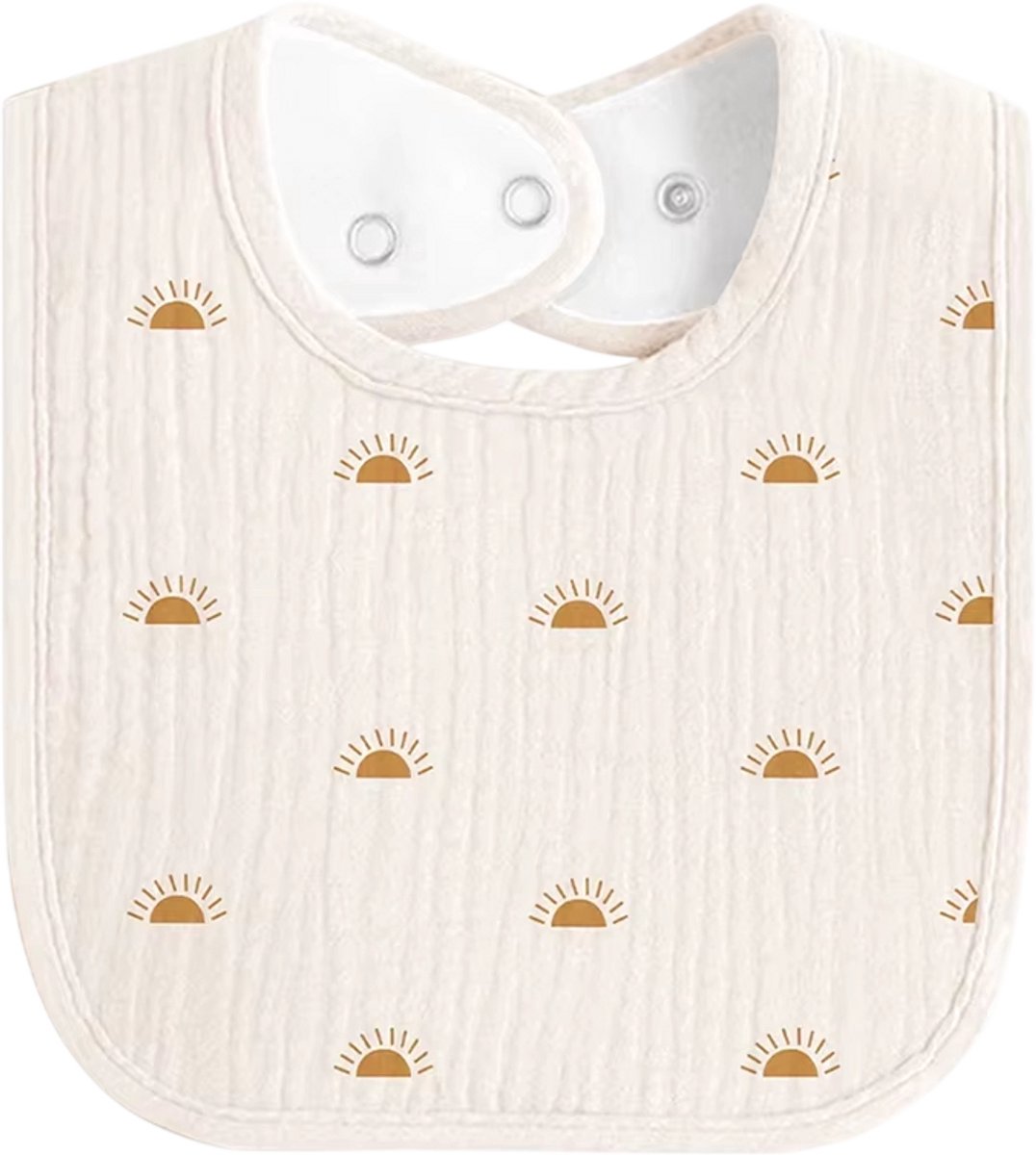 Mousseline Baby Slabbetjes – Zachte Katoenen Kwijlslab, Absorberend Tandjes Slabbetje voor Pasgeboren Baby’s, Herbruikbare Voedingsslab Unisex - Zon
