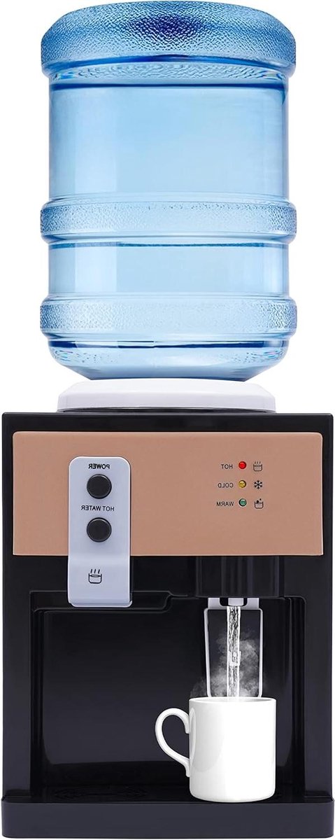Waterdispenser Koel Warm - Drankdispenser Bureau - Direct Drinken - Universeel Watervat - 36 x 24 x 27 cm - Wit