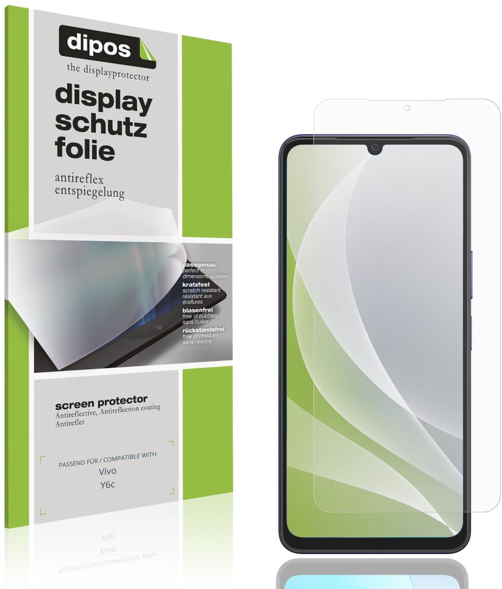 dipos – 4x Matte Beschermfolie geschikt voor Vivo Y6c | Krasbestendige & antireflecterende Screenprotector Ultra-Thin