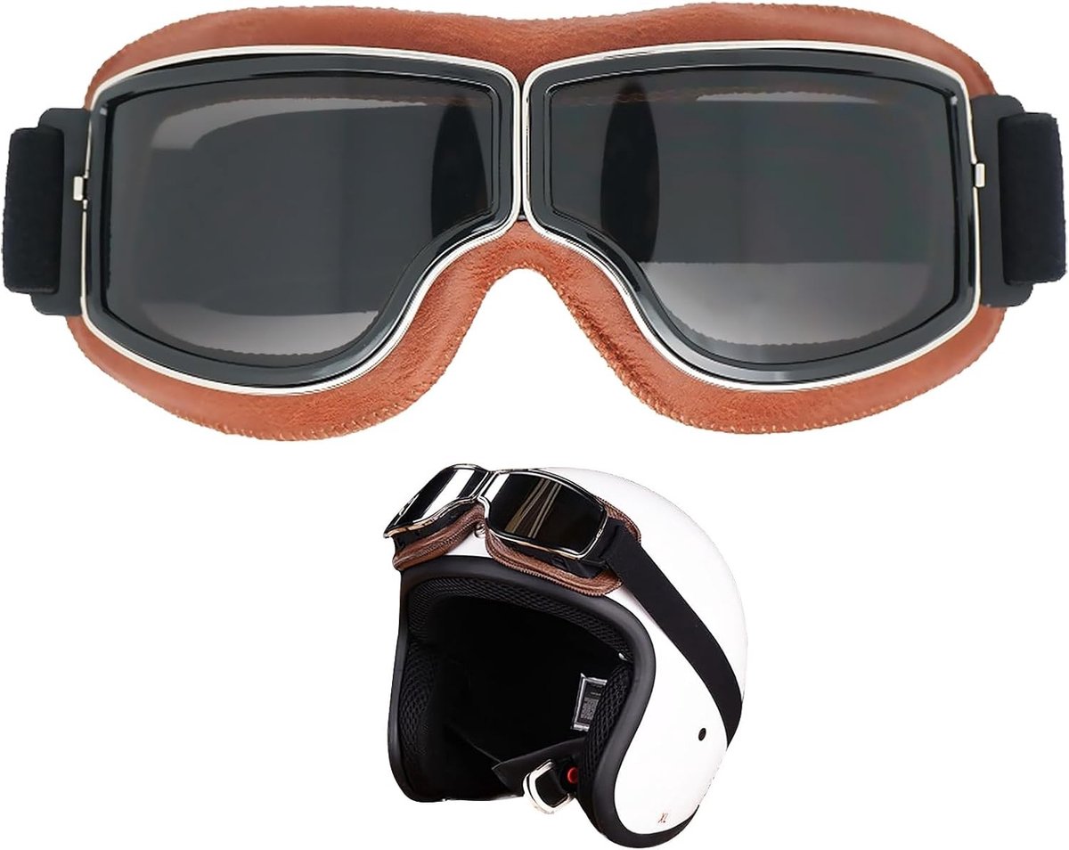 Steampunk Motorbril met UV-bescherming, Winddicht en Stofdicht voor Motocross en Mountainbikes