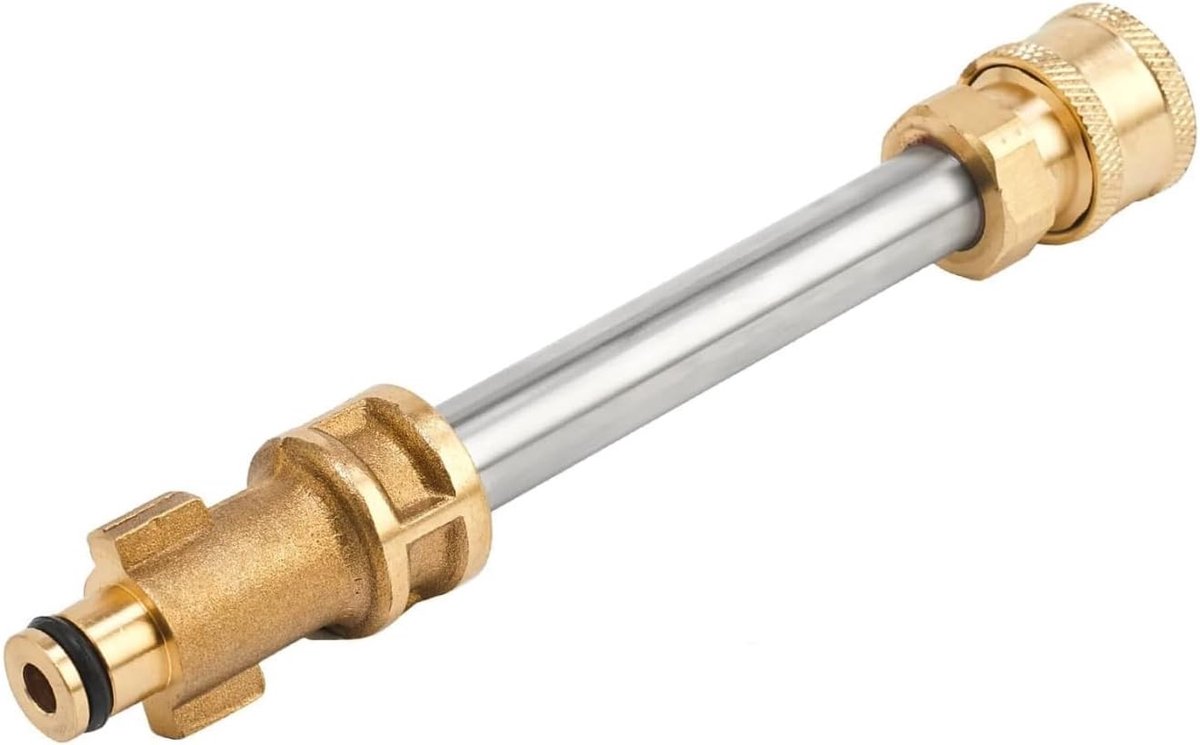 Hoge Druk Reiniger Adapter, 1/4" Quick Connect, Messing & RVS, Snow Foam Lance, Compatibel met Nilfisk en Kew Systemen