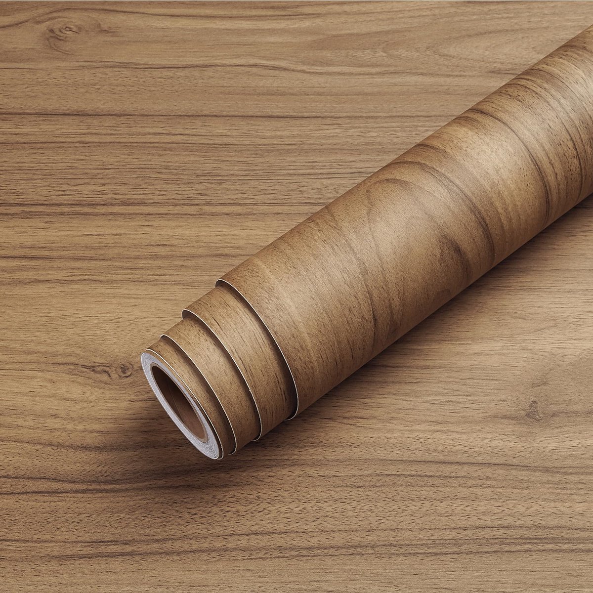 SnelShoppen - Zelfklevende Werkblad Folie Hout Look Eiken Natuur 60CMx500CM - Meubelfolie Voor Keukenkastjes, Tafel en Meubels - Licht Hout voor Keuke