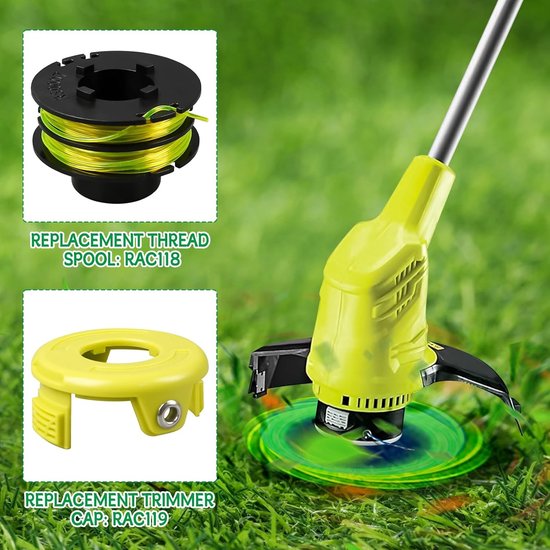 Vervangende Trimmer Spoel met Dubbele Autofeed voor 1.2mm Draad, Geschikt voor RLT3525S, 8.4m Lang, 6 Spoelen + 1 Deksel + 1 Veer — afbeelding 3