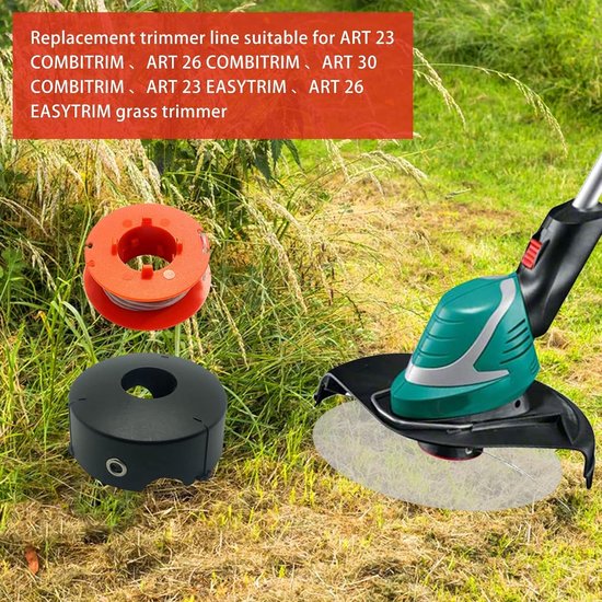 Grastrimspoelen Vervanging voor Bosch ART 23 26 30 Combitrim - 3 Spoelen + 1 Deksel, 8M Pro-Tap Automatische Draad, Tuinaccessoires en Gereedschap — afbeelding 4
