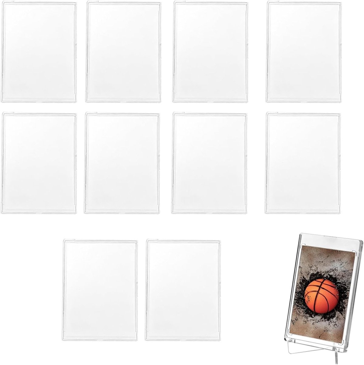 Transparante kaarthoezen voor verzamelkaarten - Harde beschermhoezen voor sportkaarten, standaardkaarten en collectibles, 10 stuks in set