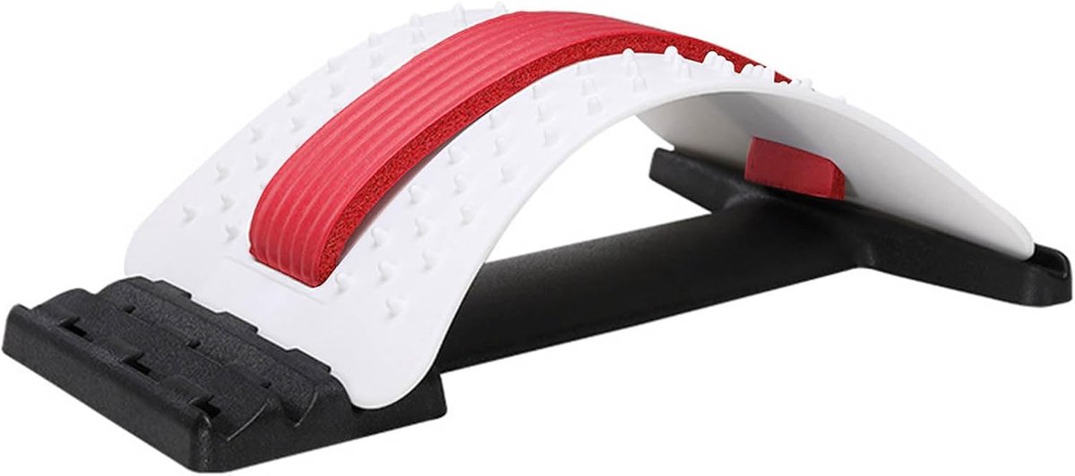 Nekstretcher nekcorrector schouder relaxer nekstrekker nekcrack orthopedisch rugstretcher houdingscorrectie er zijn 3 insteltransmissies, 60 verhogingen cervicale massageapparaat, rood
