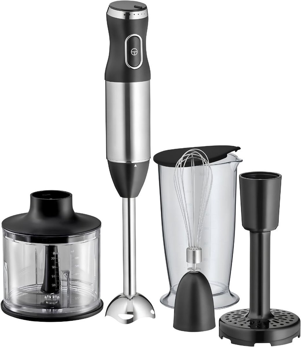 SP® Staafmixer Set - Roestvrijstalen Staafmixerset - Veelzijdige Mixer voor Soepen en Smoothies en Babypap - Zwart - 10cm x 10cm x 39cm