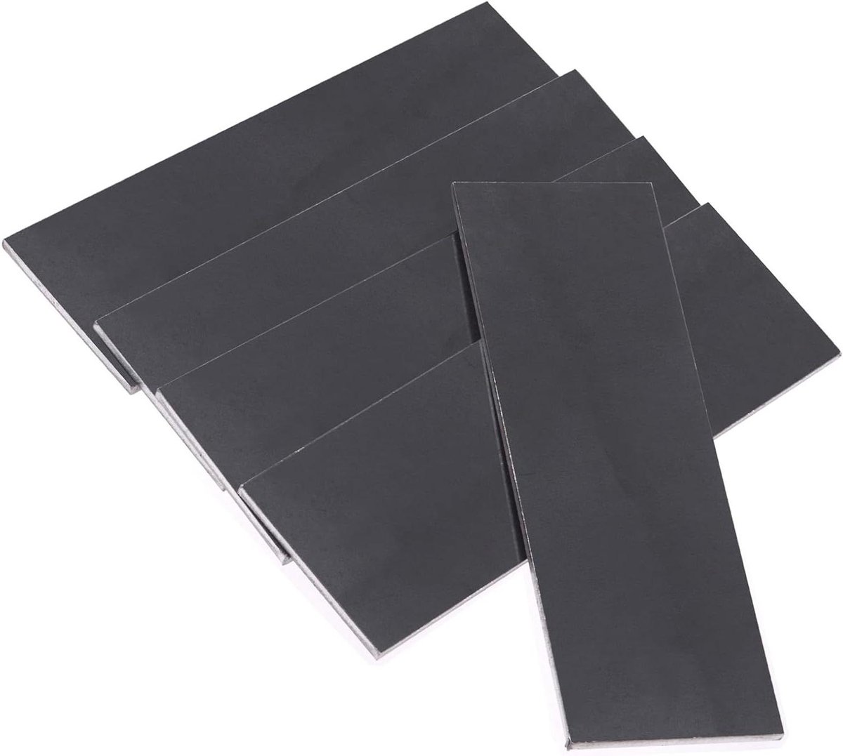 Lascoupons - Staalplaten - Lastraining Oefenen - Gladde Randen - 5 Stuks 2x6 Inch - Grijs