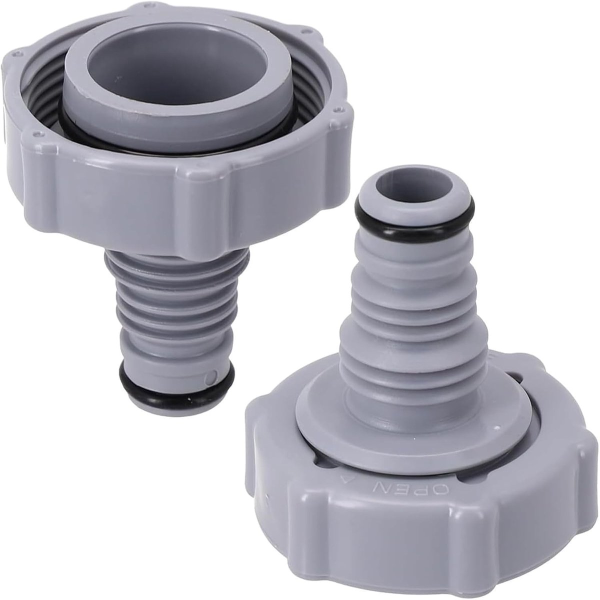Set van 2 Afvoerklep Adapters voor Zwembadslang - 32 mm Diameter, Ideaal voor Waterafvoer en Slangaansluiting