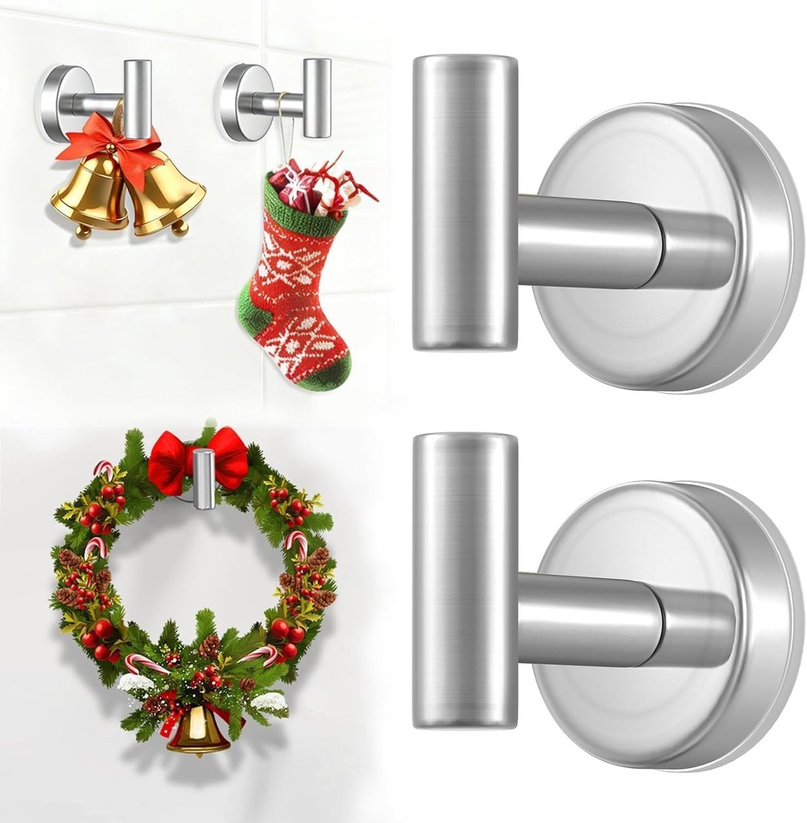Douchehaken met zuignap voor badkamer en keuken, waterdicht en herbruikbaar, zonder boren, ideaal voor handdoeken en badjassen
