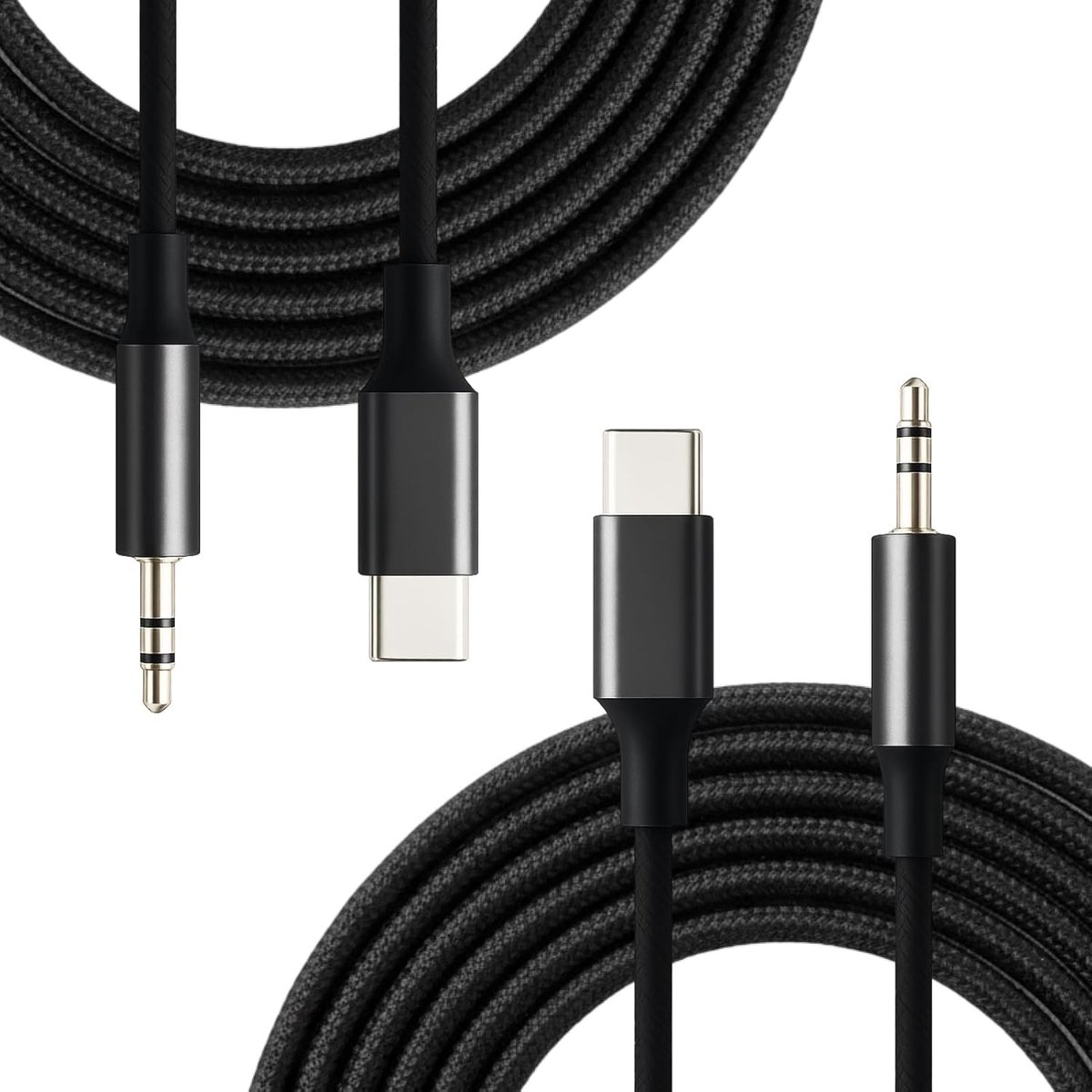 USB C naar 3.5mm AUX Kabel - Type C naar 3.5mm Jack Adapter voor Smartphones, Tablets en Laptops, 1 m, Geschikt voor Hoofdtelefoons en Speakers