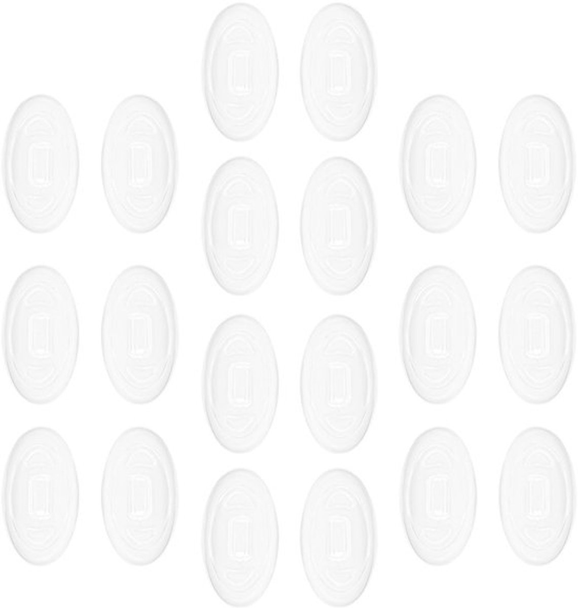 Neuspads Siliconen 14x7mm - Vervangende Neuspads - Antislip - Hypoallergeen - Eenvoudige Installatie - 10 Paar - Neussteunen