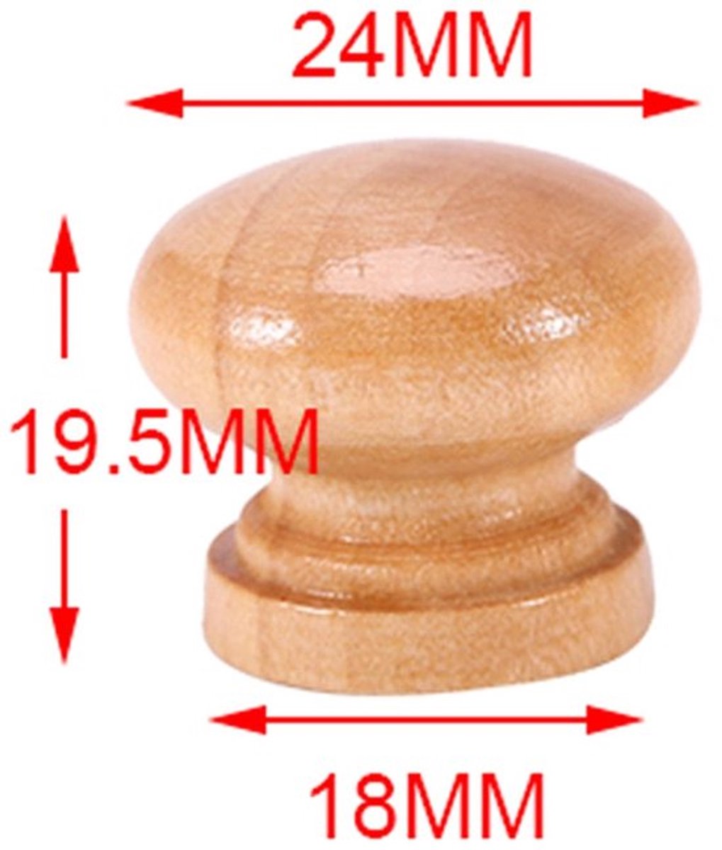 Kastknoppen 10 Stuks - Houten Deurknoppen - Meubelknoppen - Ergonomisch Ontwerp - Duurzaam