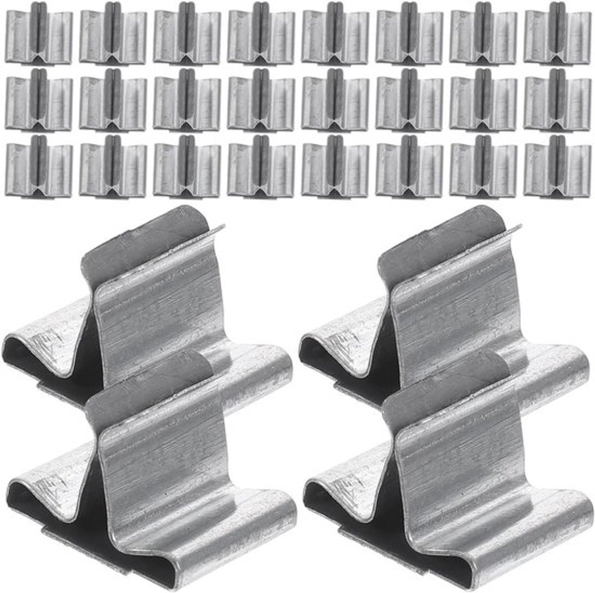 100 Stuks Metalen Wick Base Clips voor Kaarsen Maken - Stabiele Wick Tabs en Houder van Zilver Ijzer