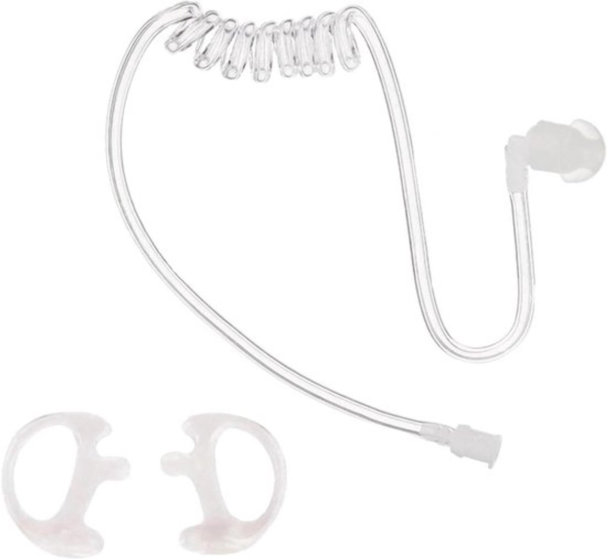 Set van 3 vervangende transparante hoofdtelefoonspoelen voor intercoms en radio-headsets