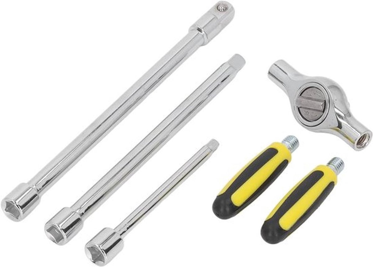 Professionele Ratchet Wrench met T-handvat - Universele Steeksleutel Set voor Mechanische Apparatuur en Auto Reparatie, Duurzaam en Efficiënt