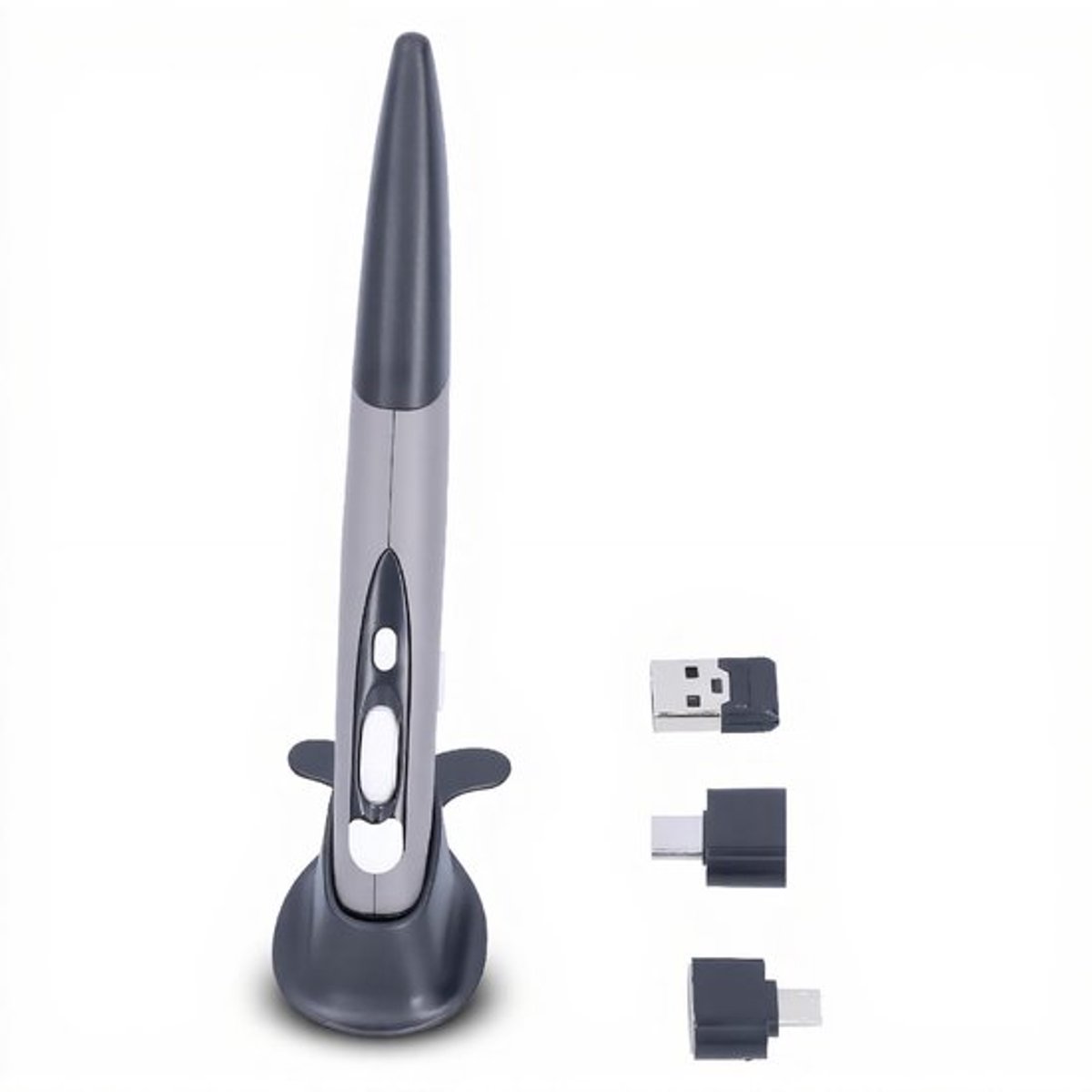 Dailygoods - Draadloze Optische Zakpenmuis - Ergonomisch - Grijs - Verstelbare - Geschikt voor PC en Laptop