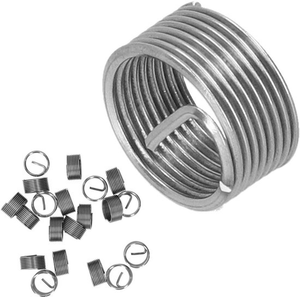 Draadreparatie Set 20 Stuks - M14 1.25 Draad Inzetstukken - Roestvrij Staal - Schroefdraad Reparatie - Corrosiewerend - Voor Hydraulische Machines - Draadinzetstuk