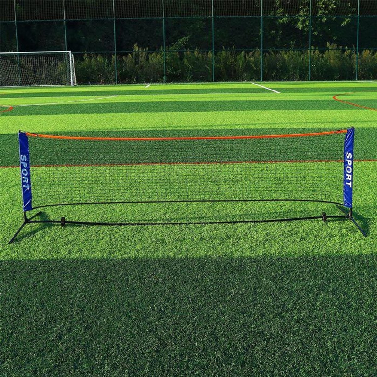 LISM-Badminton-/volleybalnet, polyestervezel, zonder palen, 610x86cm