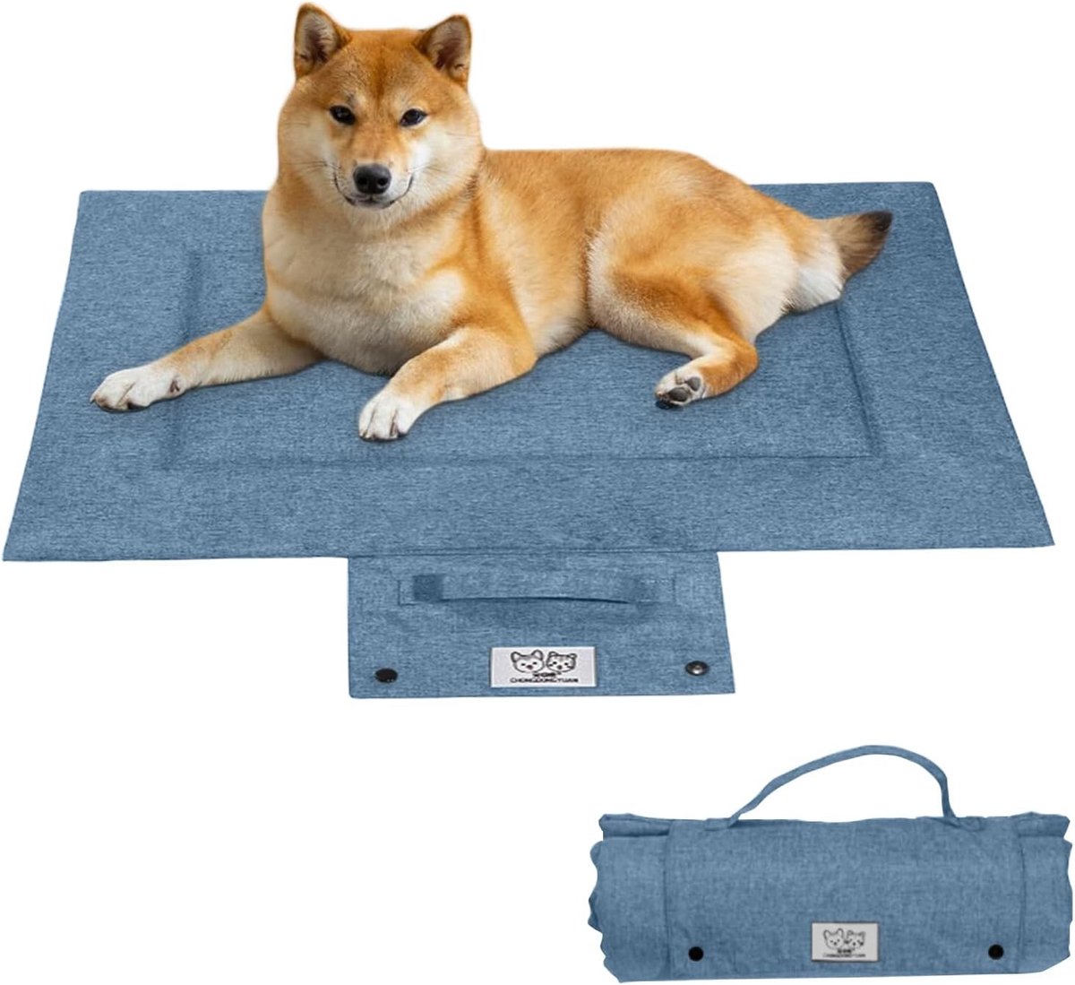 Wasbare Hondenkleed voor Auto en Reizen, Draagbare Antislip Dekentje voor Buiten en Thuisgebruik (Blauw, S: 70x50cm)