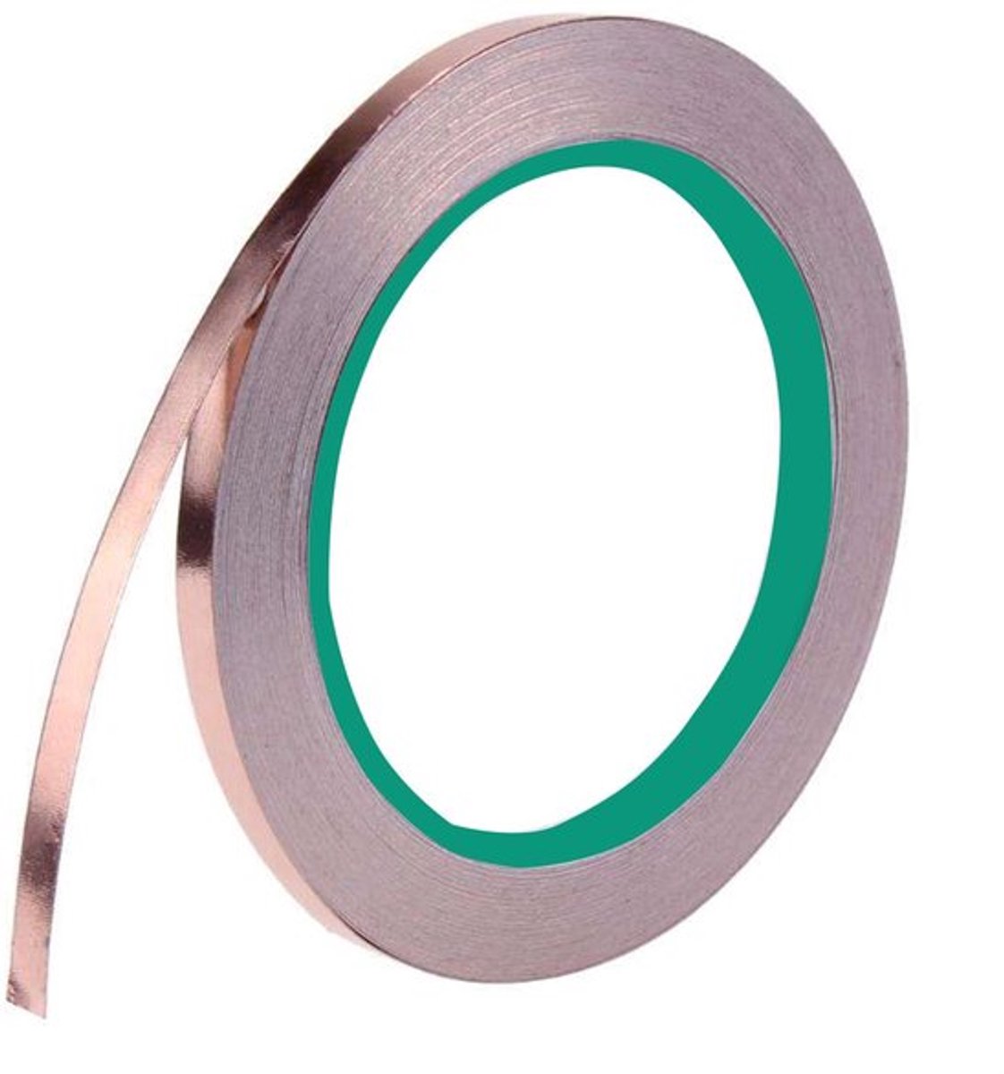 Koperband - EMI-afscherming - Zelfklevende tape - 5 mm x 20 m - Geleidende lijm - Ideaal voor elektrische reparaties - Hoogwaardige mater...
