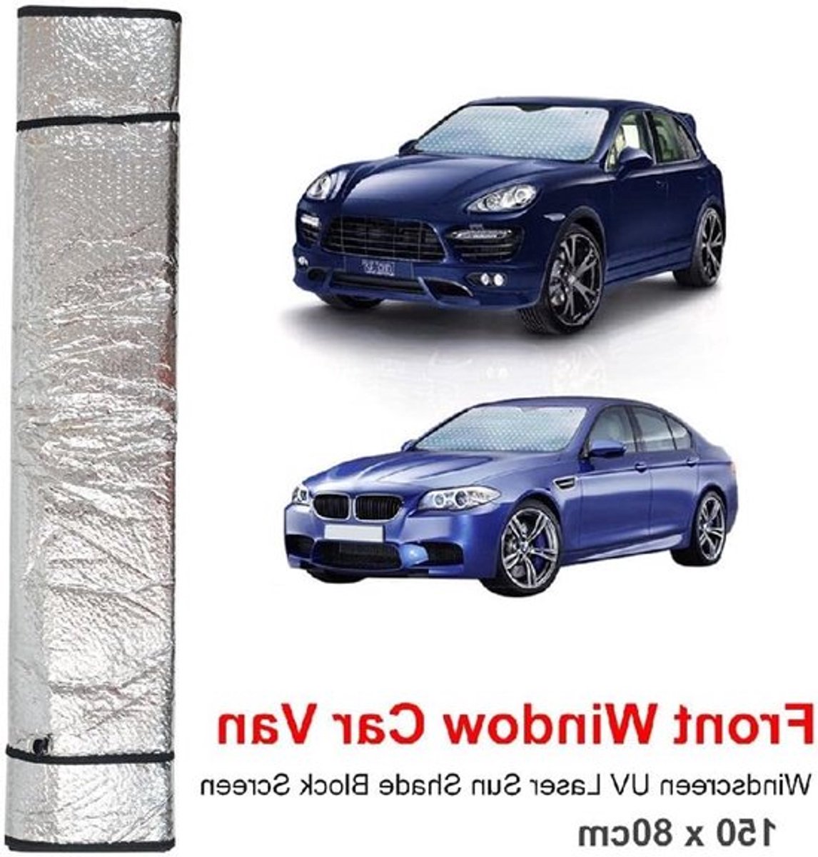 Vouwbare Autoruitbescherming met Laser UV-Bescherming - 150 x 80 cm, Ideaal voor Zomer en Winter