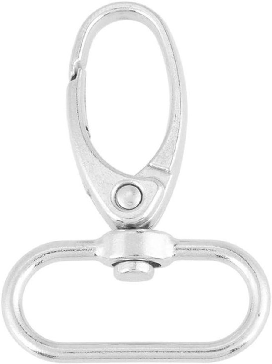 20 stuks draaibare karabijnhaken met D-ring sleutelhanger - doe-het-zelf accessoires voor portemonnee en tas maken