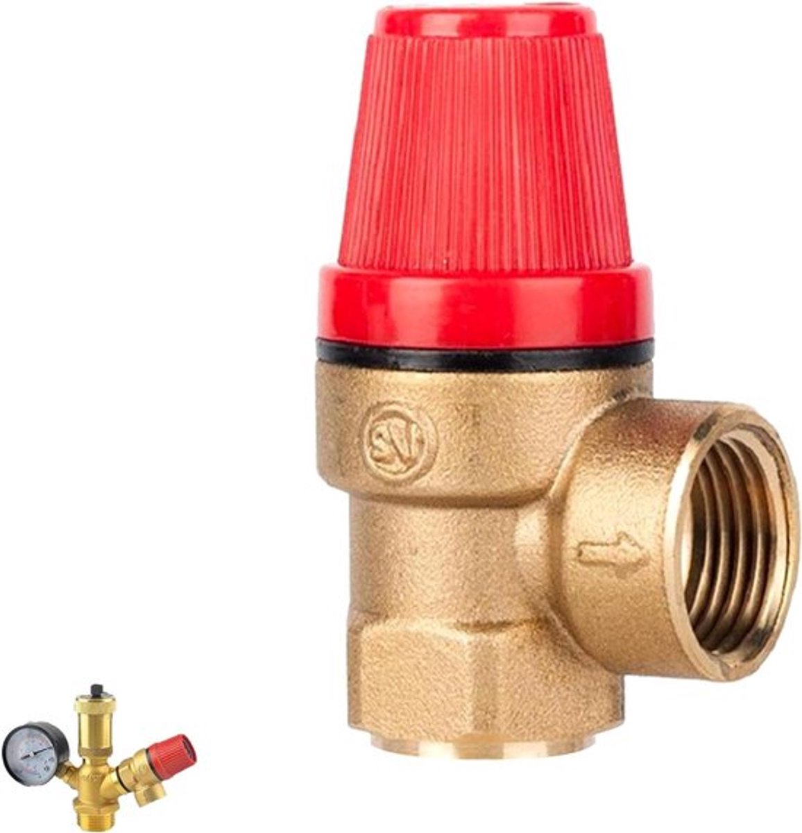 Veiligheidsventiel - G1/2 inch - Duurzaam messing - 3 bar