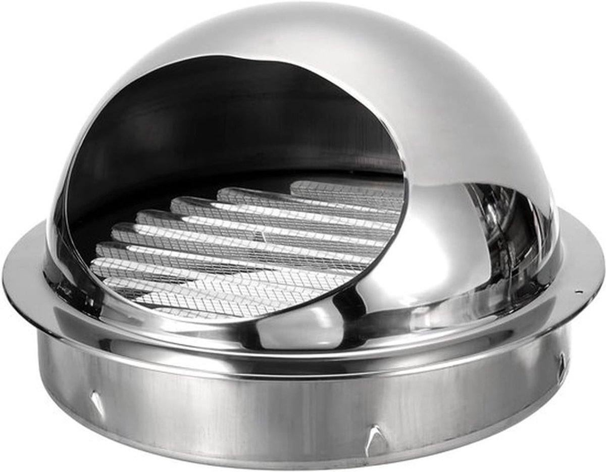 Ronde roestvrijstalen ventilatierooster van 295 mm met insectenbescherming voor badkamer e