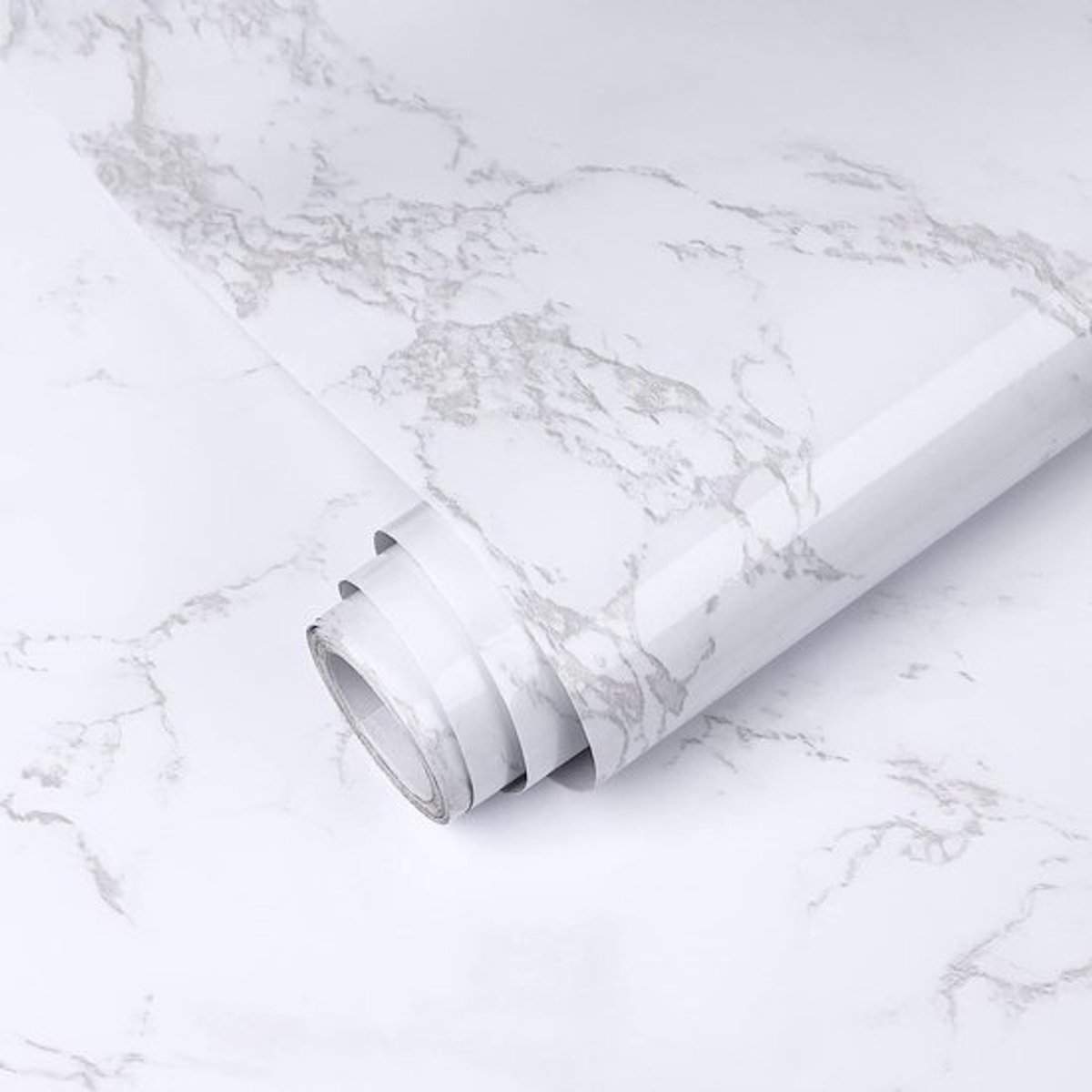 Marmer Behang Zelfklevend - Marmer Contact Papier - Vinyl Film - 90x600cm - Renovatie Meubels - Natuurlijke Textuur - Contactpapier