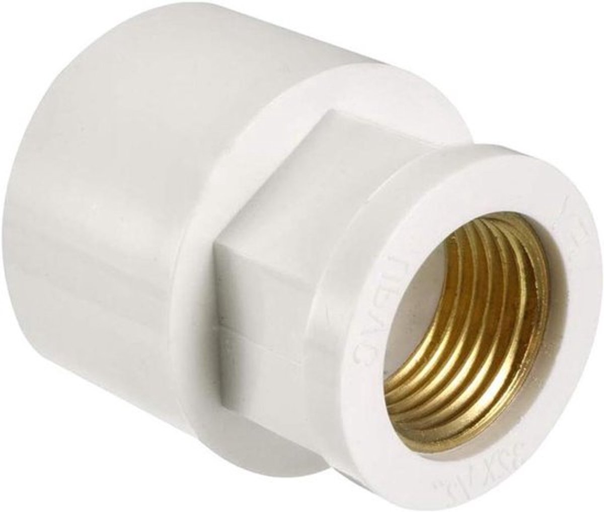 32mm PVC Pijpfitting Vrouwelijke Messing Connector voor 1/2 PT Pijp - Rechte Koppeling Adapter