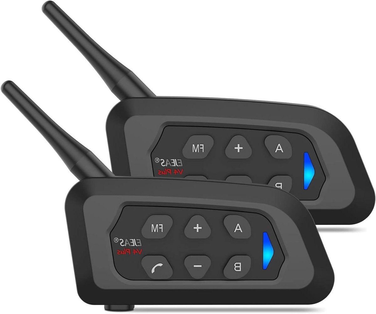 Motorfiets Intercom - Helm Headset - Communicatie Tijdens Rit - 4-Persoons Full Duplex - 800m Bereik - Zwart