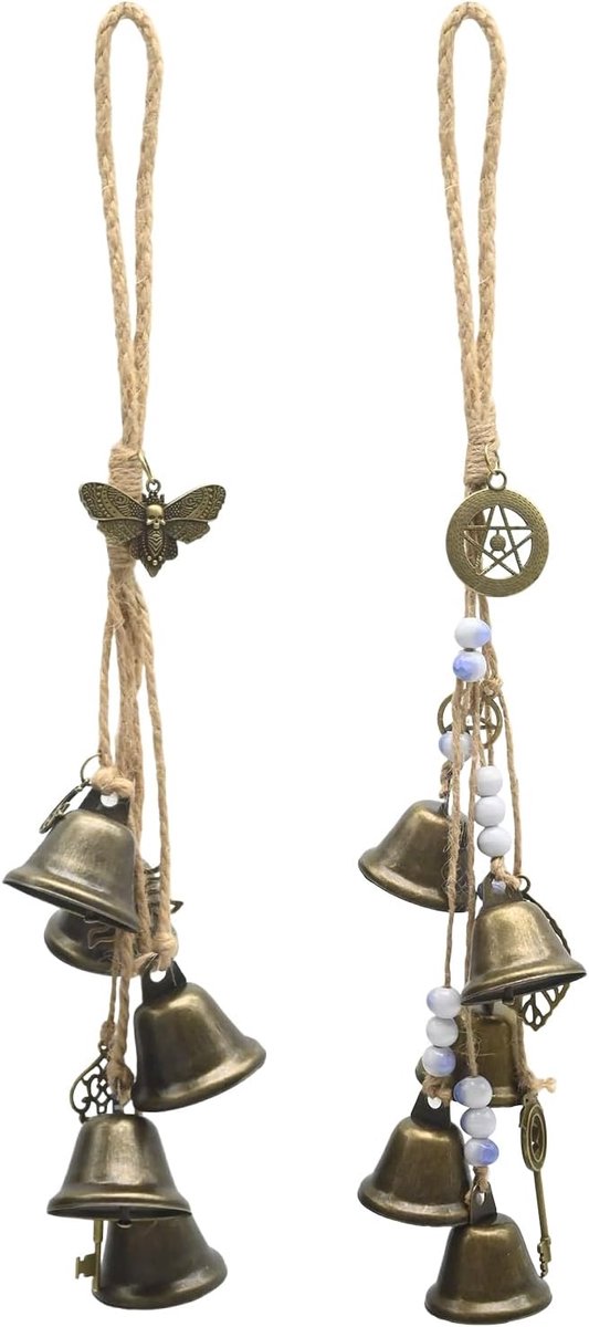 2 stuks heksenklokken in vintage-stijl, geschikt voor tuinen, terrassen, ramen, gangen en woonkamers - ShopVlot