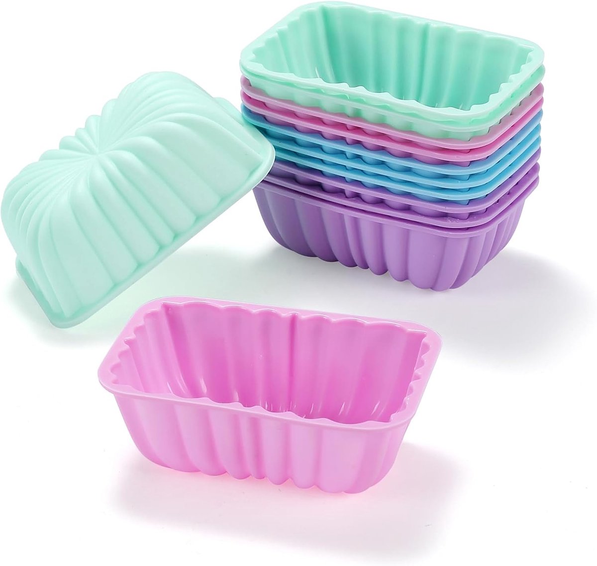 SnelShoppen - Mini Muffins Bakvorm 12 Stuks - Siliconen Mini-Bakvorm - Herbruikbare Taartvorm voor Feest, Keuken, Kinderen, Klein en Kleurig