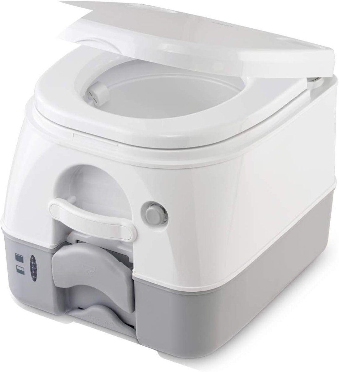 Camping Toilet - Draagbaar WC - Kamperen Buiten - Krachtige Pomp - 10 Liter Tank - Wit Grijs