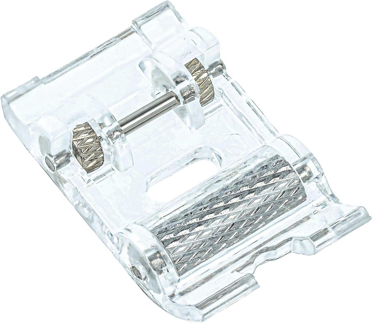 Rolvoet Naaimachine - Naaivoet Roller - Moeilijke Stoffen Naaien - Twee Metalen Wielen - 5 mm Steekbreedte - Zilver