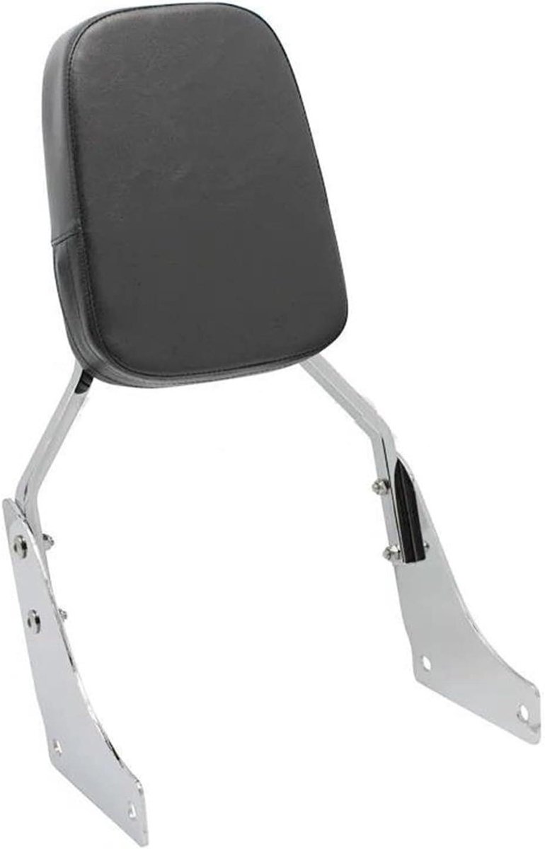 Passagierskussen Motorfiets - Rugleuning Motor Sissybar Kussen - Comfortabel Rijden - Met Geïntegreerde Bagagedrager - N.v.t. - Zilver
