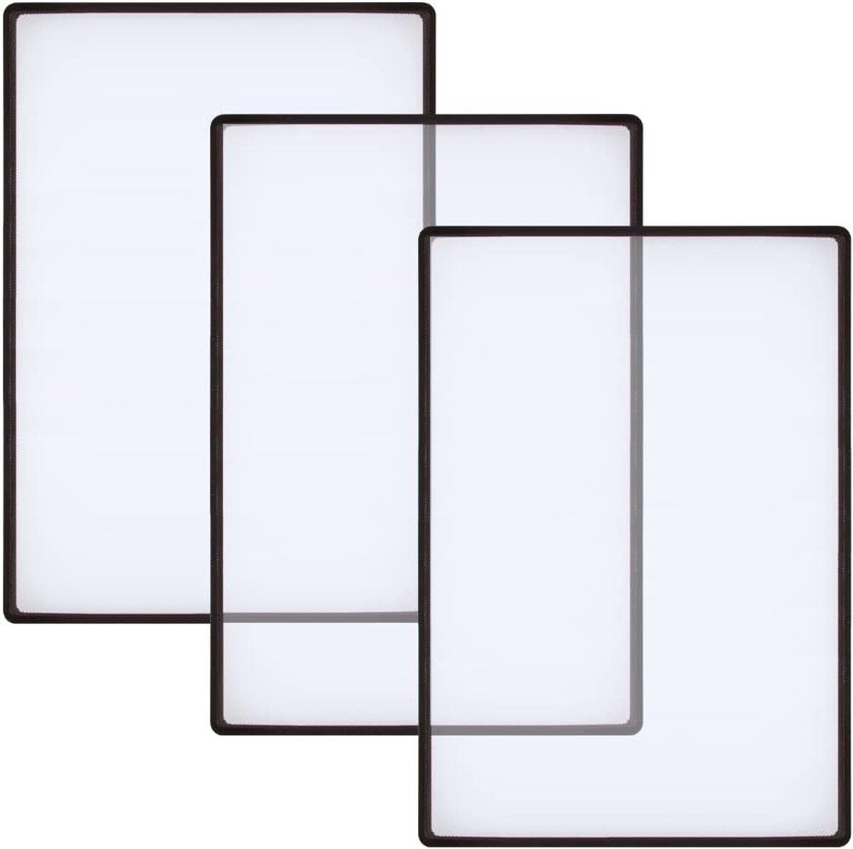 Leesloepen rechthoekige leesloep in DIN medium grootte 3X vergroting lens kunststof leesloep volledige pagina's Fresnel Lens loep voor senioren lezen, boeken, landkaarten