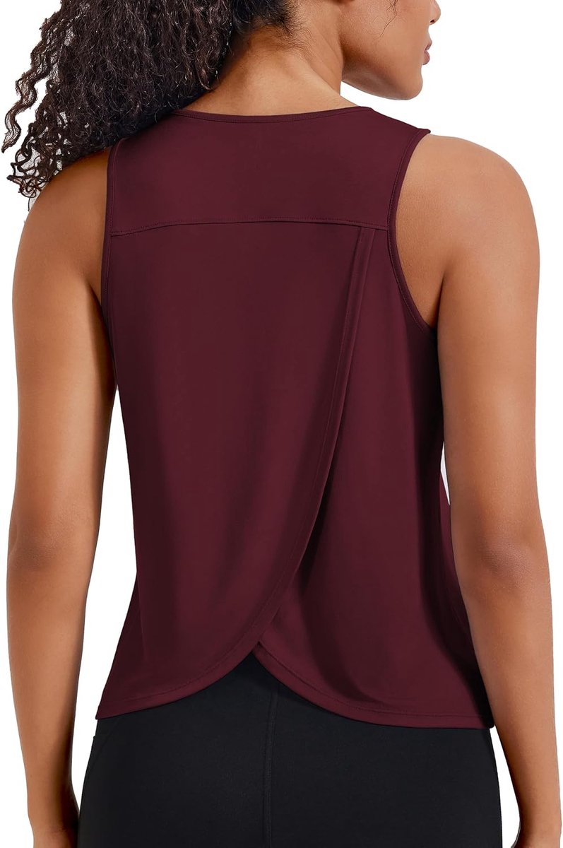 Dames Tanktop Zomer Tops Tanktops Met Open Rug Trainingsmodel Racerback