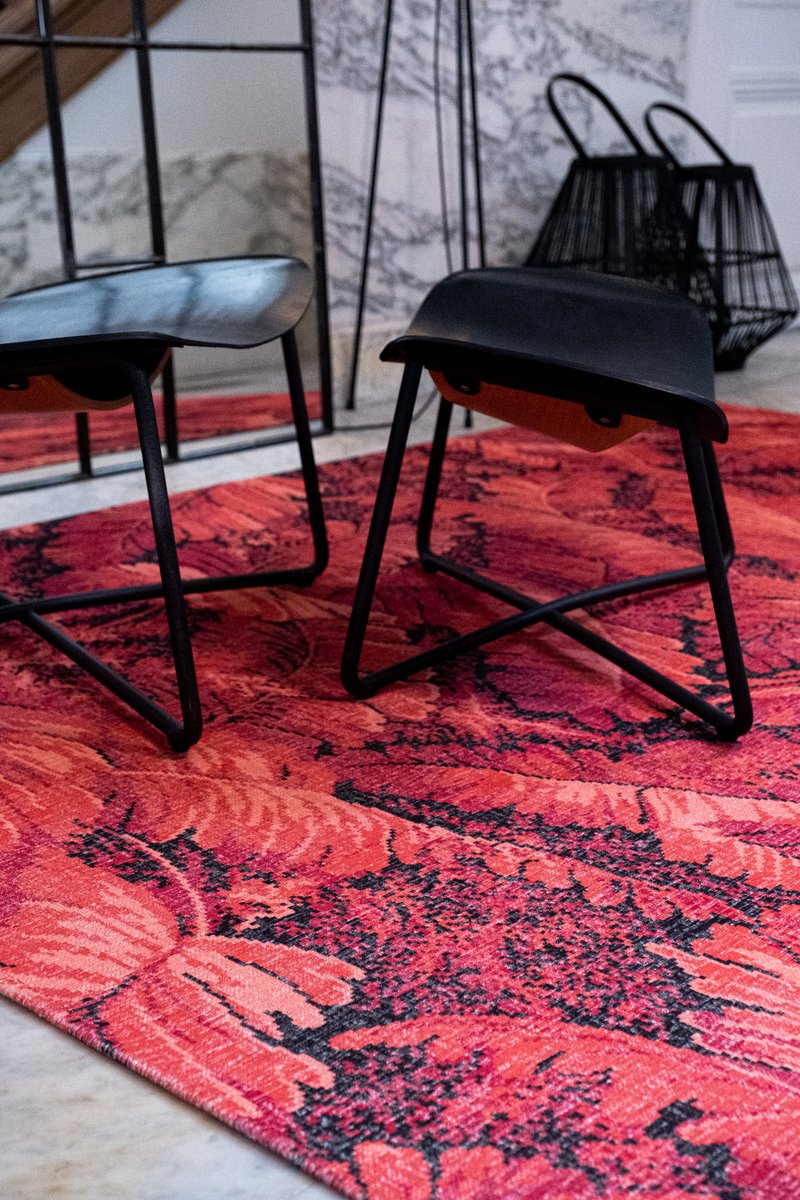 Binnen vloerkleed -200 x 280 cm - Jules Flipo Manaus 9180 Ruby My Dear laagpolig tapijt - Made In Belgium