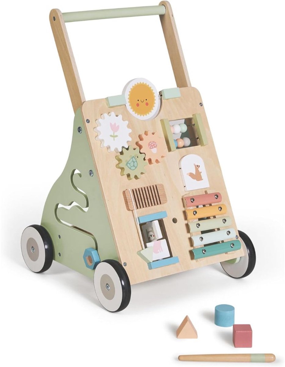JCP® Loopwagen Baby - Loopstoel Baby - Educatief Baby Speelgoed - Groen - 40cm x 30cm x 10cm